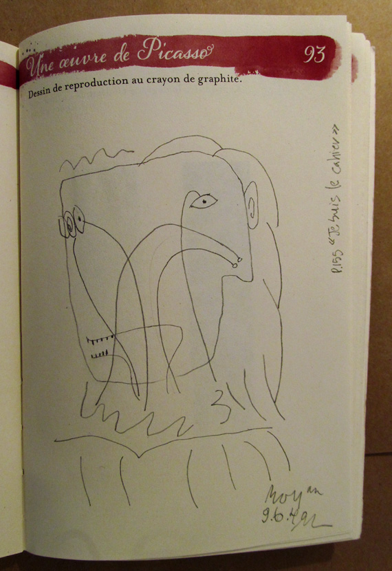 Un dessin de reproduction : «Une oeuvre de Picasso»